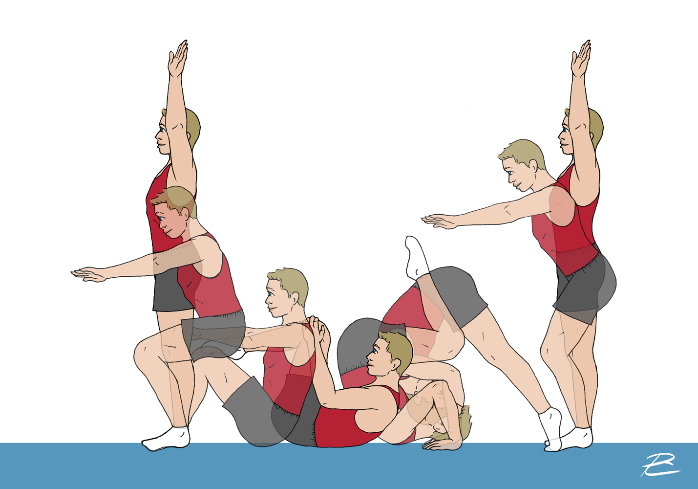 voltereta hacia delante